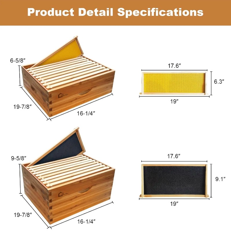 Kit completo de colmena de 10  - Beehive Frame Wax reseña y precio