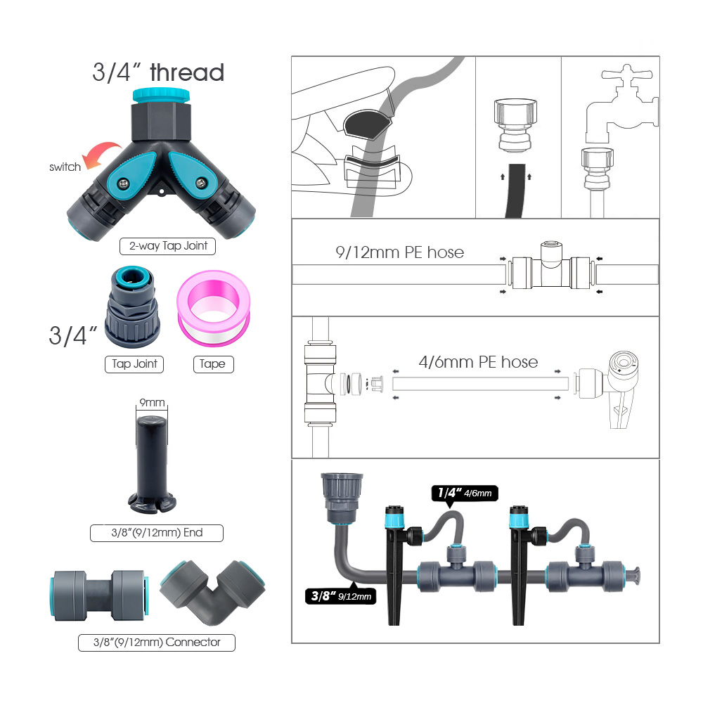Manguera de PE 360 del sistema - Irrigation Drip Tape reseña y precio